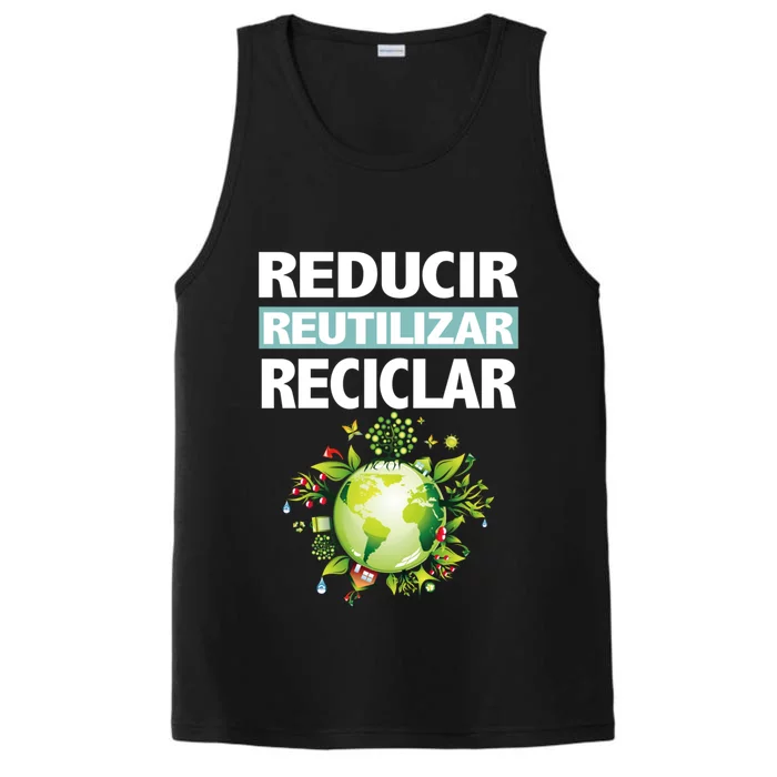 Reduce Reuse Recycle Save Earth Happy Earth Day Gift Performance Tank