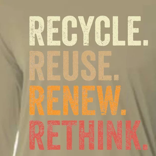 Recycle Reuse Renew Rethink Crisis Environmental Activism Cutes Cooling Performance Long Sleeve Crew