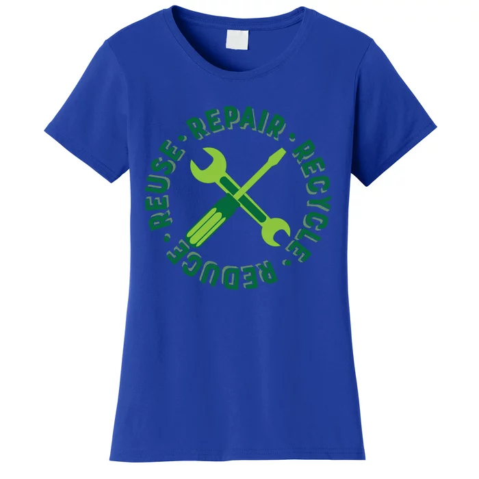 Recycle Reduce Reuse Repair Green Tool Logo Gift Women's T-Shirt