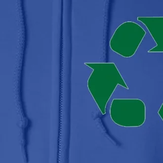 Reduce Reuse Recycle Sign Symbol Funny Gift Full Zip Hoodie