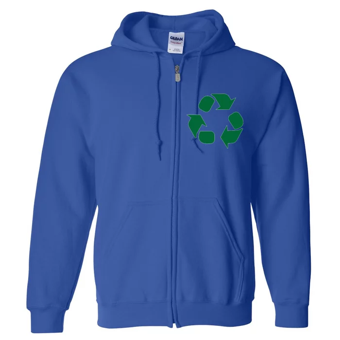 Reduce Reuse Recycle Sign Symbol Funny Gift Full Zip Hoodie