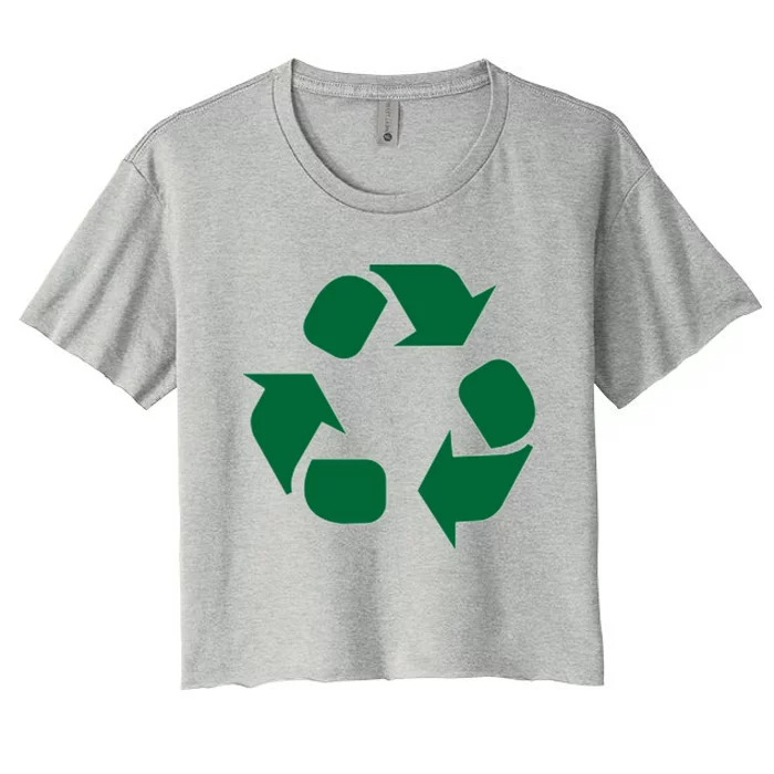 Reduce Reuse Recycle Sign Symbol Funny Gift Women's Crop Top Tee