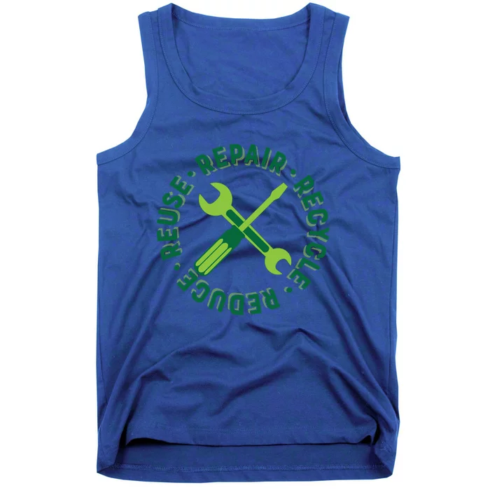 Recycle Reduce Reuse Save Planet Save Wood Gift Tank Top