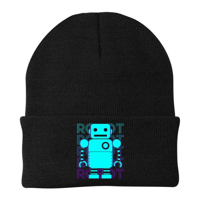 Robot Retro Knit Cap Winter Beanie