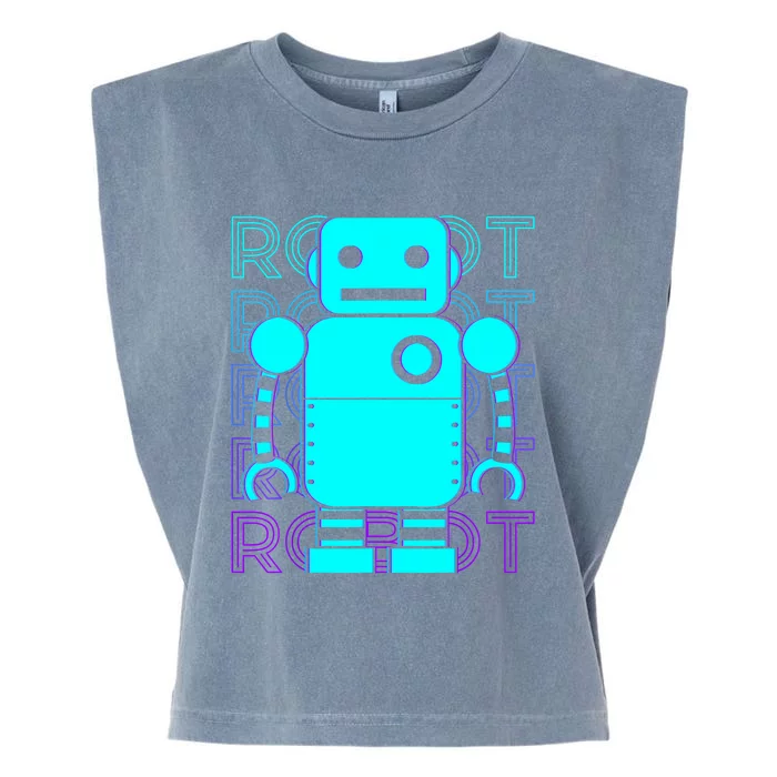 Robot Retro Garment-Dyed Women's Muscle Tee