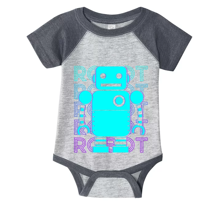 Robot Retro Infant Baby Jersey Bodysuit