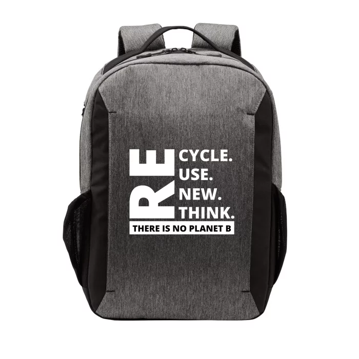 Recycle Reuse Renew Rethink There Is No Planet B Earth Day Vector Backpack