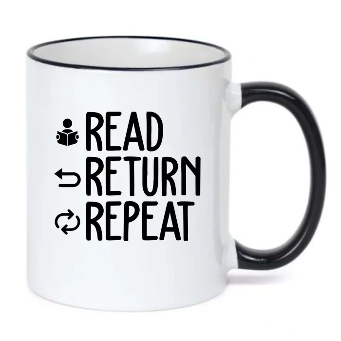 Read Retun Repeat A Funny Gift For Book Reading Lovers Librarian Bookworms Black Color Changing Mug