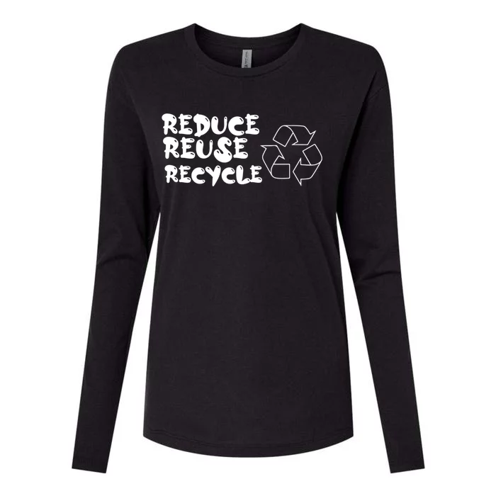 Reduce Reuse Recycle Gift Womens Cotton Relaxed Long Sleeve T-Shirt