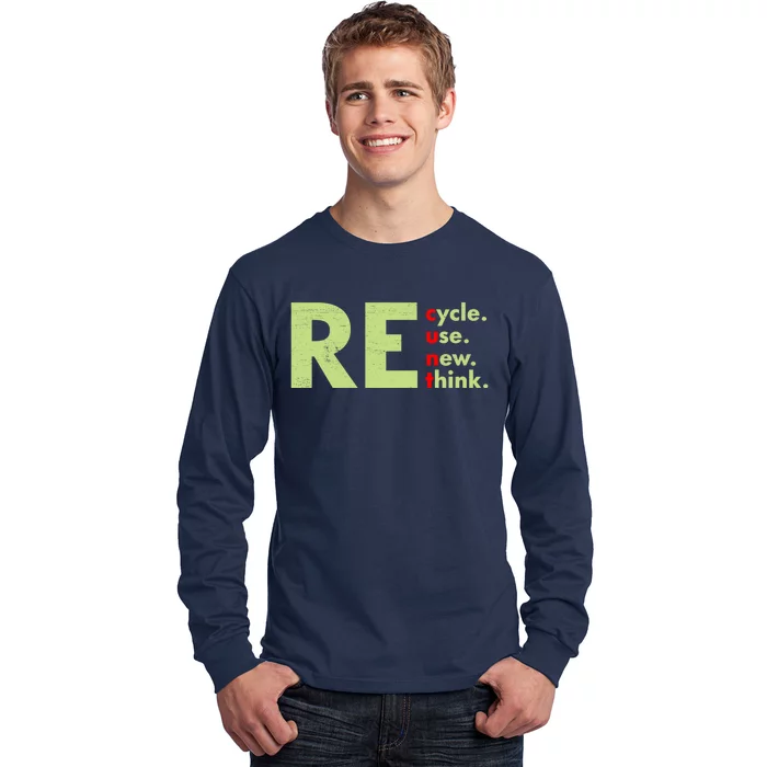 Recycle Reuse Renew Rethink Crisis Environmental Activism Long Sleeve Shirt