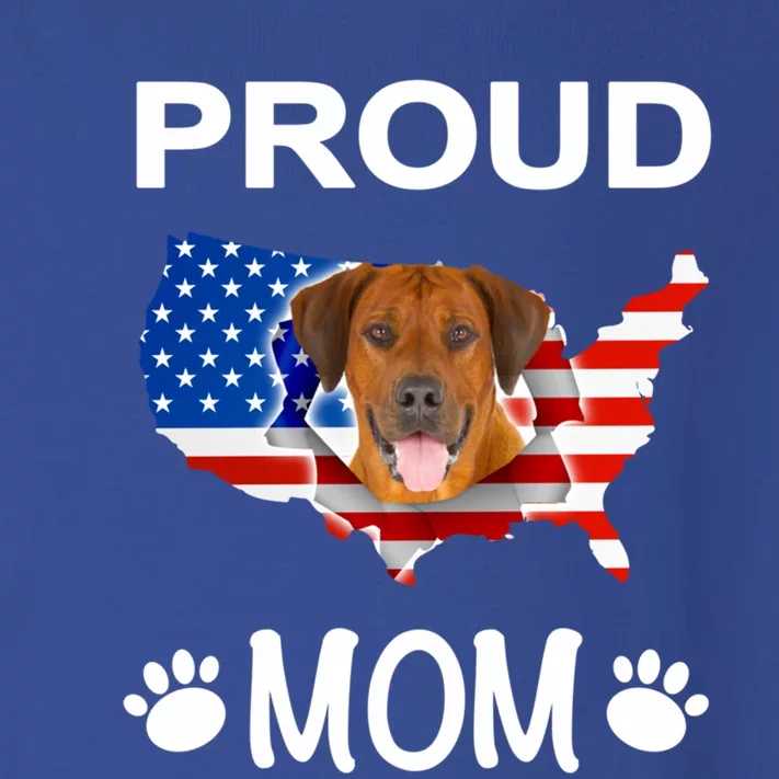 Rhodesian Ridgeback Rhodesian Ridgeback Proud Patriot Mom Gift Toddler Long Sleeve Shirt