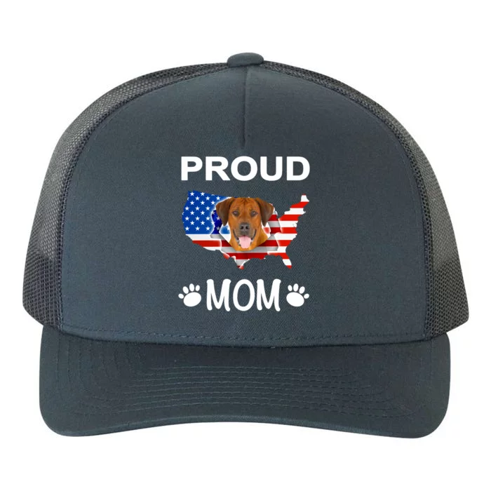 Rhodesian Ridgeback Rhodesian Ridgeback Proud Patriot Mom Gift Yupoong Adult 5-Panel Trucker Hat