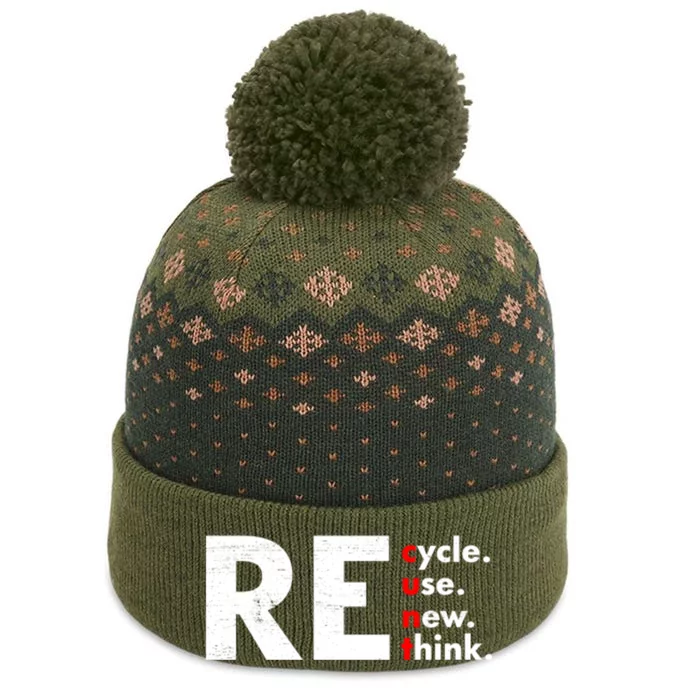 Recycle Reuse Renew Rethink Crisis Environmental Activism The Baniff Cuffed Pom Beanie