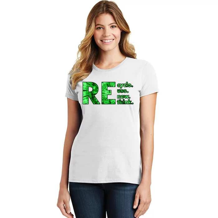 Recycle Reuse Renew Rethink Crisis Environmental Activism Women's T-Shirt