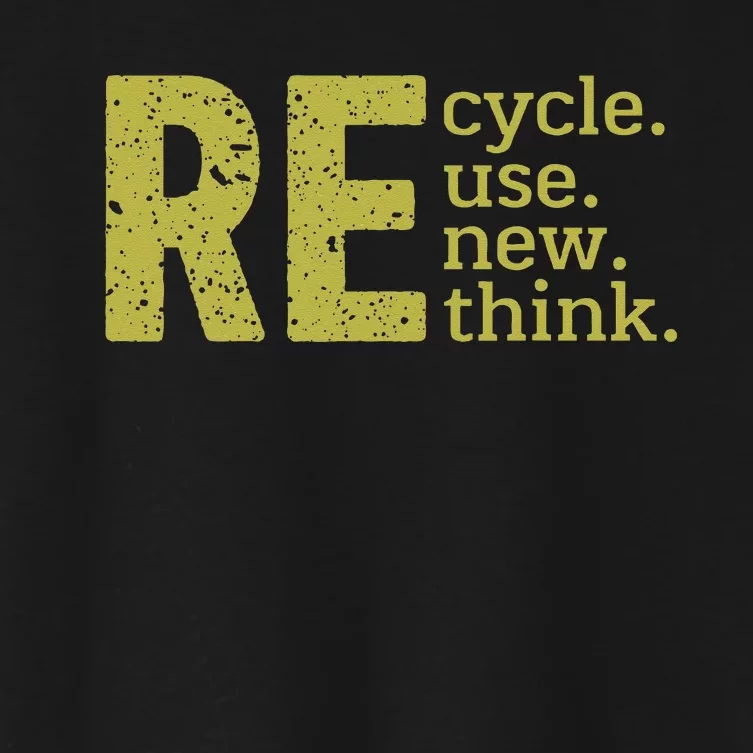 Recycle Reuse Renew Rethink Crisis Environmental Activism Women's Crop Top Tee