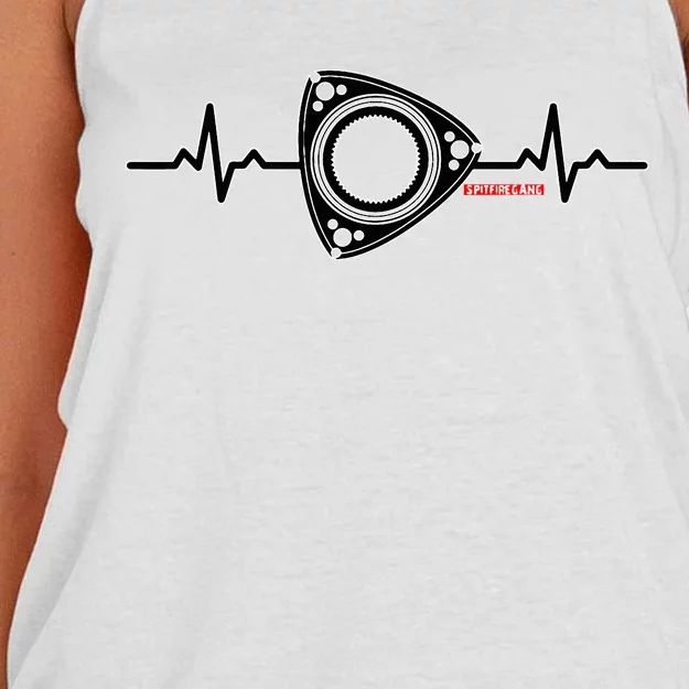 Rx8 Rx7 Rotorheartbeat Women's Knotted Racerback Tank