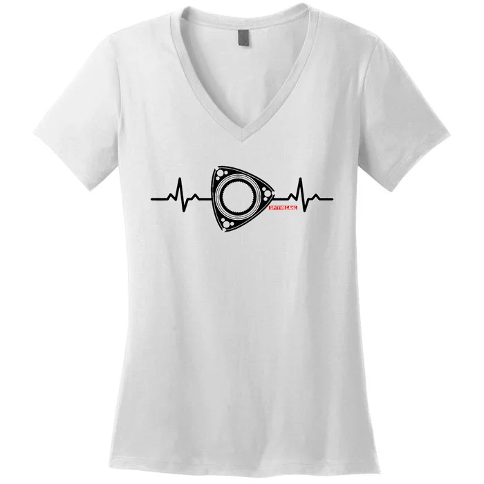 Rx8 Rx7 Rotorheartbeat Women's V-Neck T-Shirt