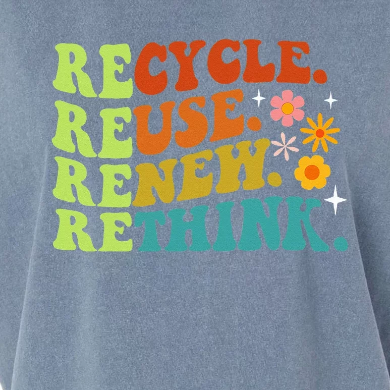 Recycle Reuse Renew Rethink Earth Day Environmental Activism Garment-Dyed Women's Muscle Tee