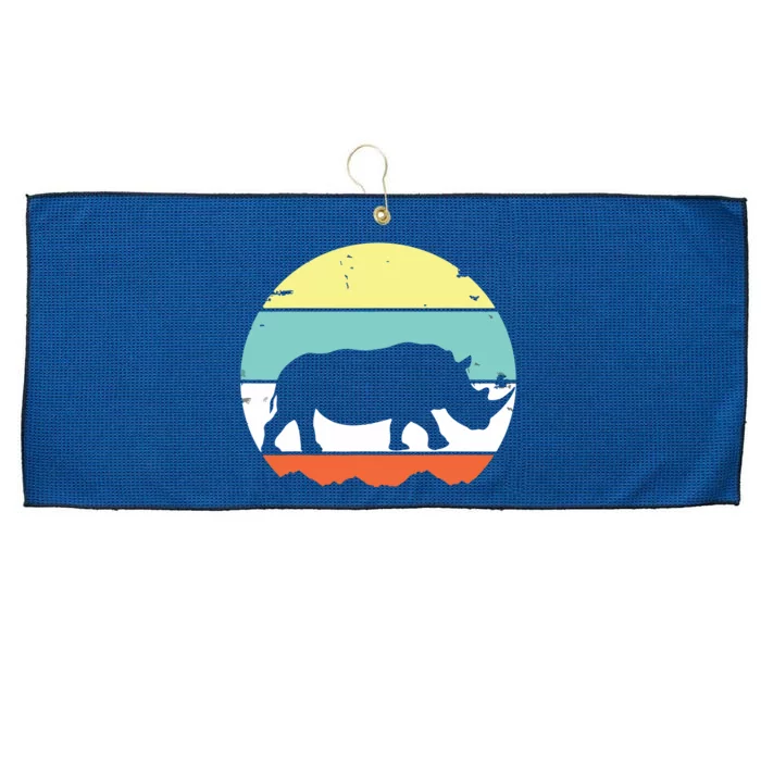 Rhinoceros Rhino Retro Style Vintage Men Women Classic Gift Large Microfiber Waffle Golf Towel