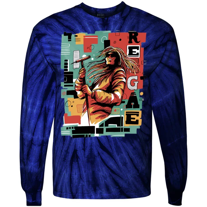 Retro Reggae Tie-Dye Long Sleeve Shirt