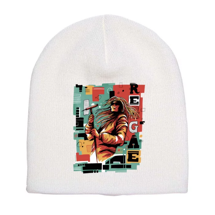 Retro Reggae Short Acrylic Beanie