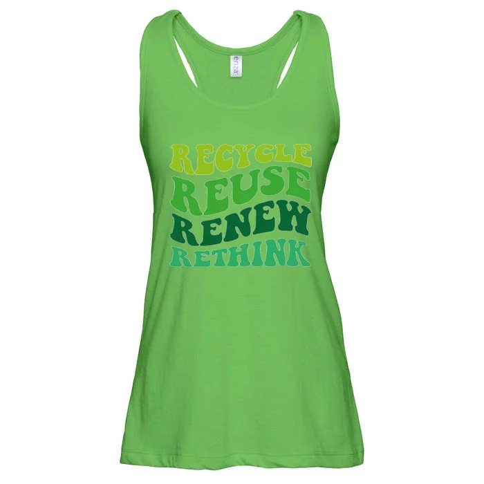 Recycle Reuse Renew Rethink Ladies Essential Flowy Tank