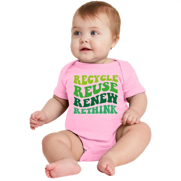 Recycle Reuse Renew Rethink Baby Bodysuit