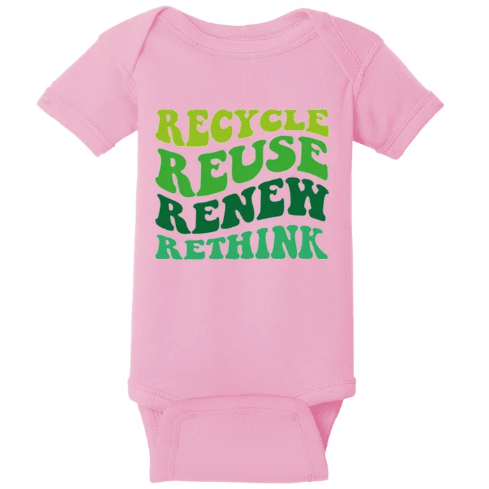 Recycle Reuse Renew Rethink Baby Bodysuit