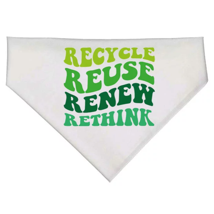 Recycle Reuse Renew Rethink USA-Made Doggie Bandana