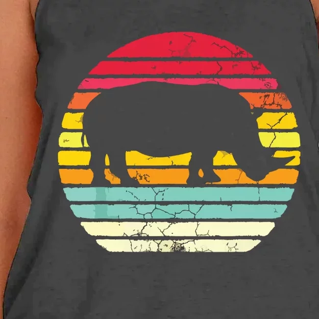 Retro Rhino Women's Knotted Racerback Tank