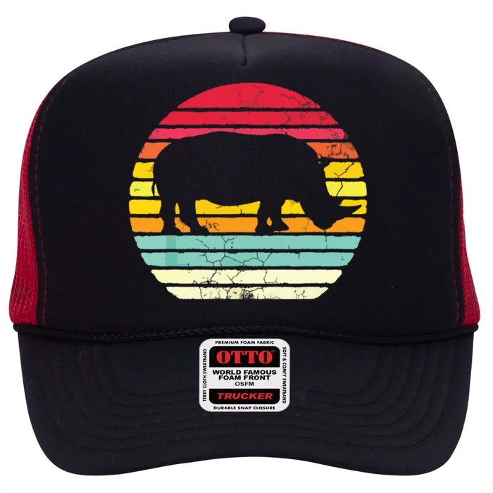 Retro Rhino High Crown Mesh Trucker Hat