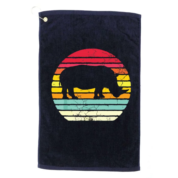 Retro Rhino Platinum Collection Golf Towel