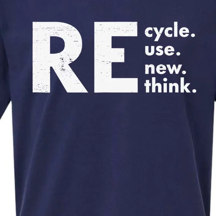 Recycle Reuse Renew Rethink Crisis Environmental Activism Sueded Cloud Jersey T-Shirt