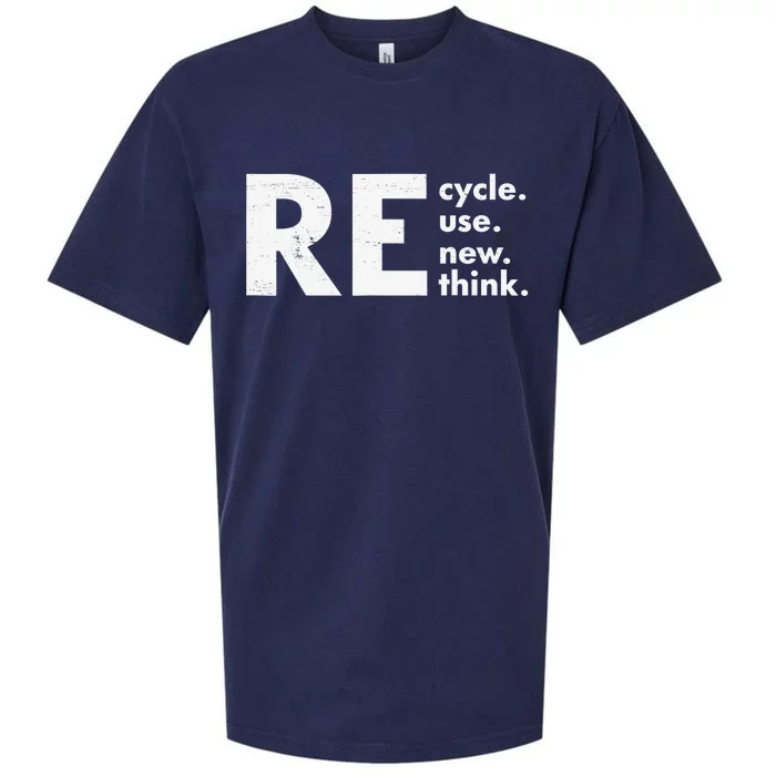 Recycle Reuse Renew Rethink Crisis Environmental Activism Sueded Cloud Jersey T-Shirt