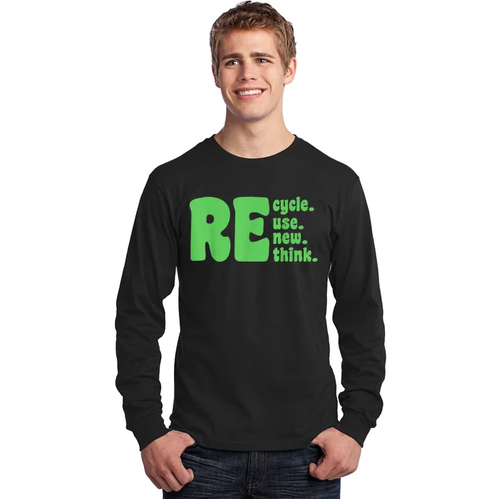 Recycle Reuse Renew Rethink Crisis Environmental Activism Long Sleeve Shirt