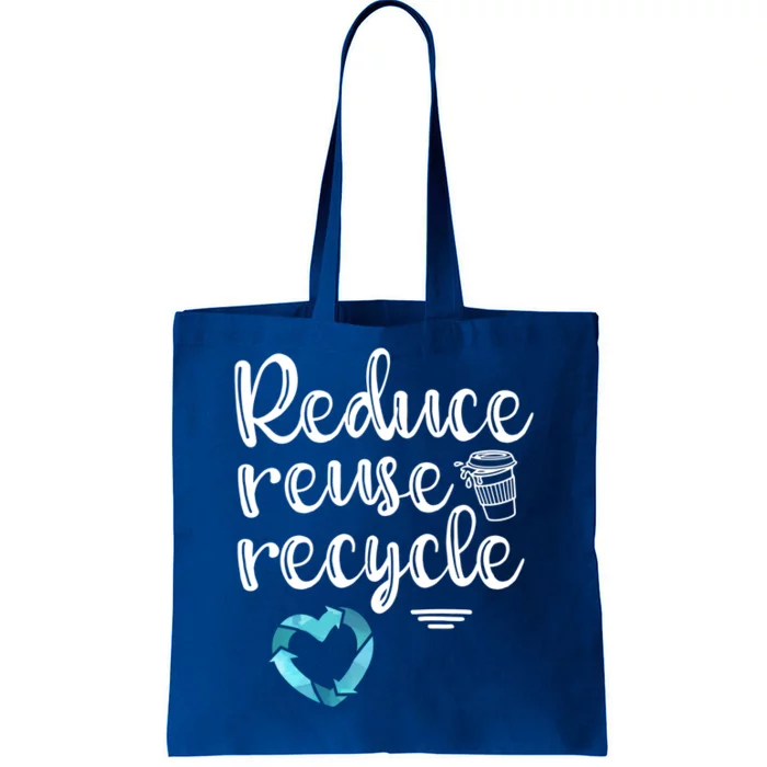 Reduce Reuse Recycle: Plastic Recycling Heart Earth Day Gift Tote Bag