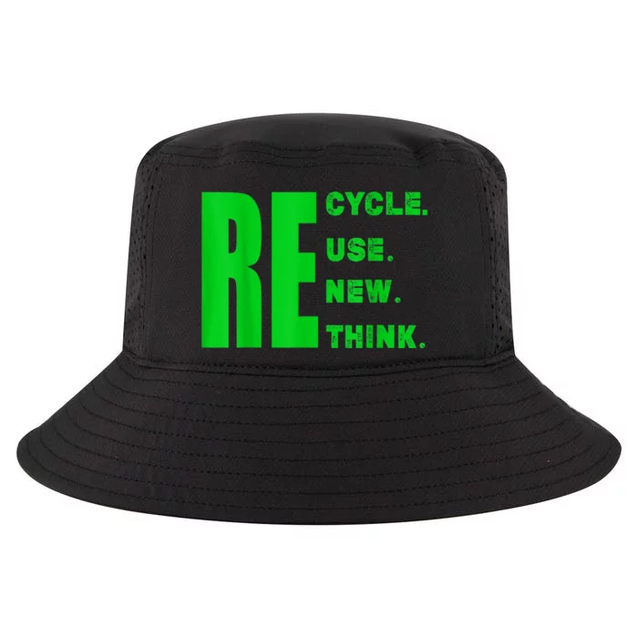 Recycle Reuse Renew Rethink Crisis Environmental Activism Cool Comfort Performance Bucket Hat