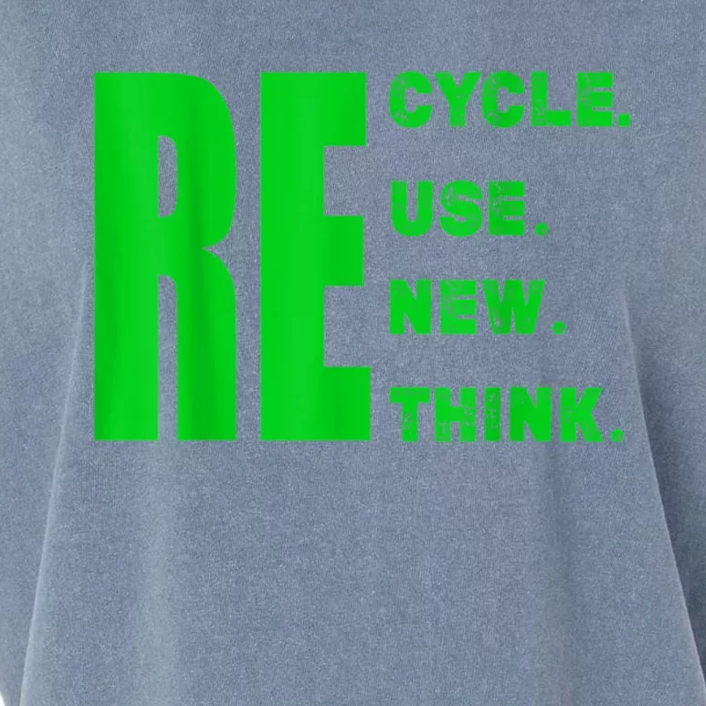 Recycle Reuse Renew Rethink Crisis Environmental Activism Garment-Dyed Women's Muscle Tee