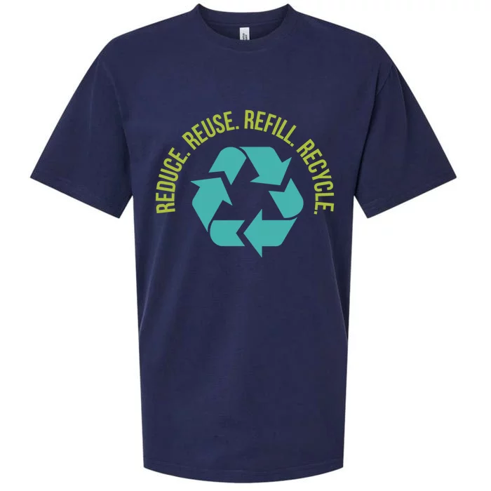 Reduce Reuse Refill Recycle Great Gift Sueded Cloud Jersey T-Shirt