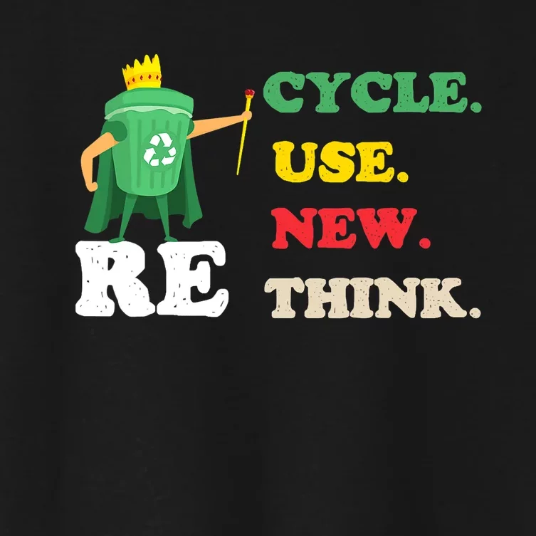 Recycle Reuse Renew Rethink Crisis Environmental Activism 23 Women's Crop Top Tee