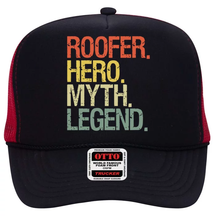 Roofer Roofing High Crown Mesh Trucker Hat