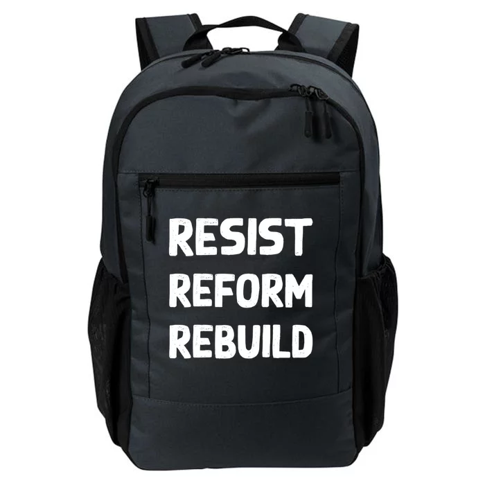 Resist Reform Rebuild Protest No Justice No Peace Defund Gift Daily Commute Backpack