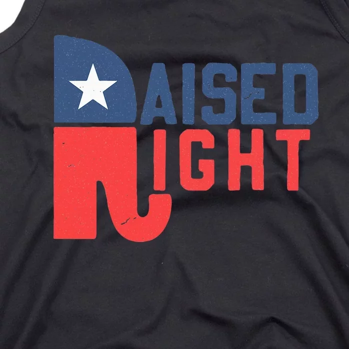 Raised Right Republican Elephant Funny Republican Gifts Tank Top