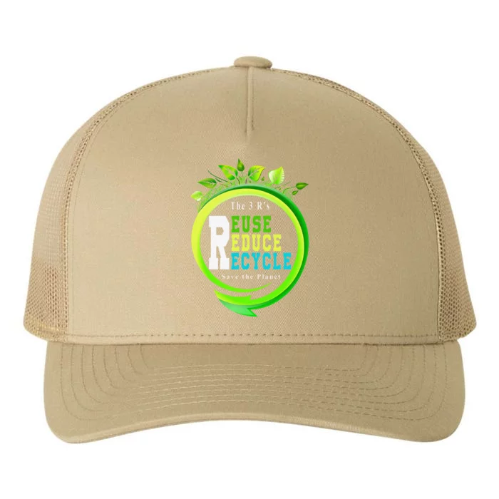 Reuse Reduce Recycle Save Earth Day Planet Gift Yupoong Adult 5-Panel Trucker Hat