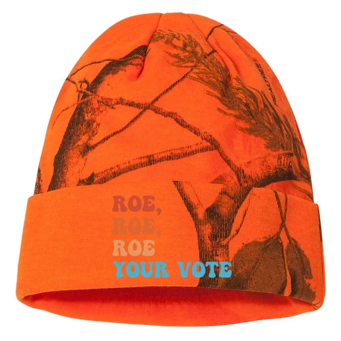 Roe Roe Roe Your Vote Pro Choice Rights Colorful Kati - 12in Camo Beanie