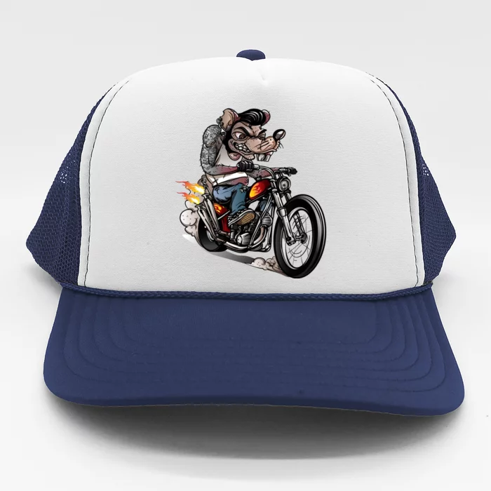 Rockabilly Rats Riding A Bike Trucker Hat