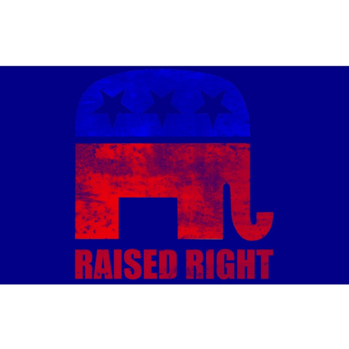 Raised Right Republican Party Elephant Conservative Values Gift Bumper Sticker