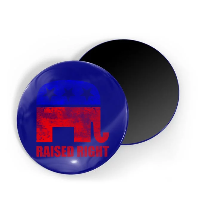 Raised Right Republican Party Elephant Conservative Values Gift Magnet