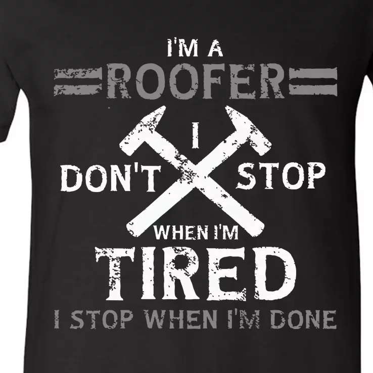 Roofing Roofer V-Neck T-Shirt