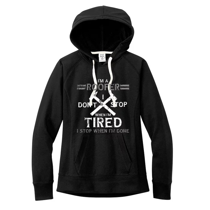 Roofing Roofer Women's Fleece Hoodie